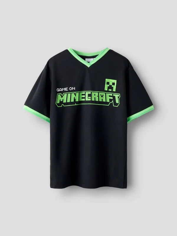 Футболка с принтом по мотивам minecraft, мали Name It, Black