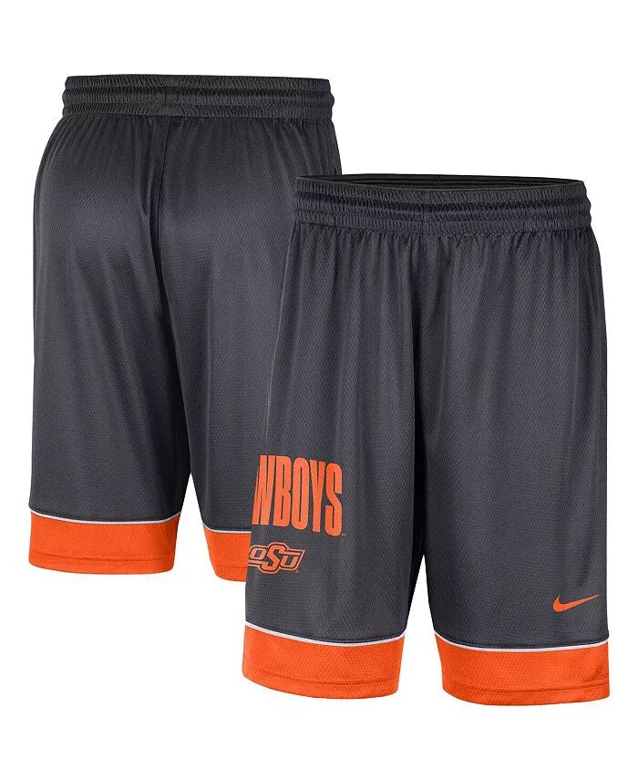 

Мужские шорты Oklahoma State Cowboys Fast Break цвета уголь, оранжевый Nike