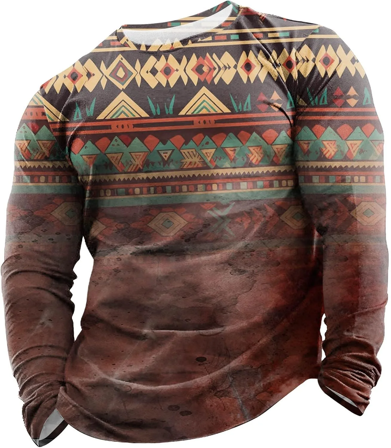 

Мужская футболка Western Aztec с длинным рукавом