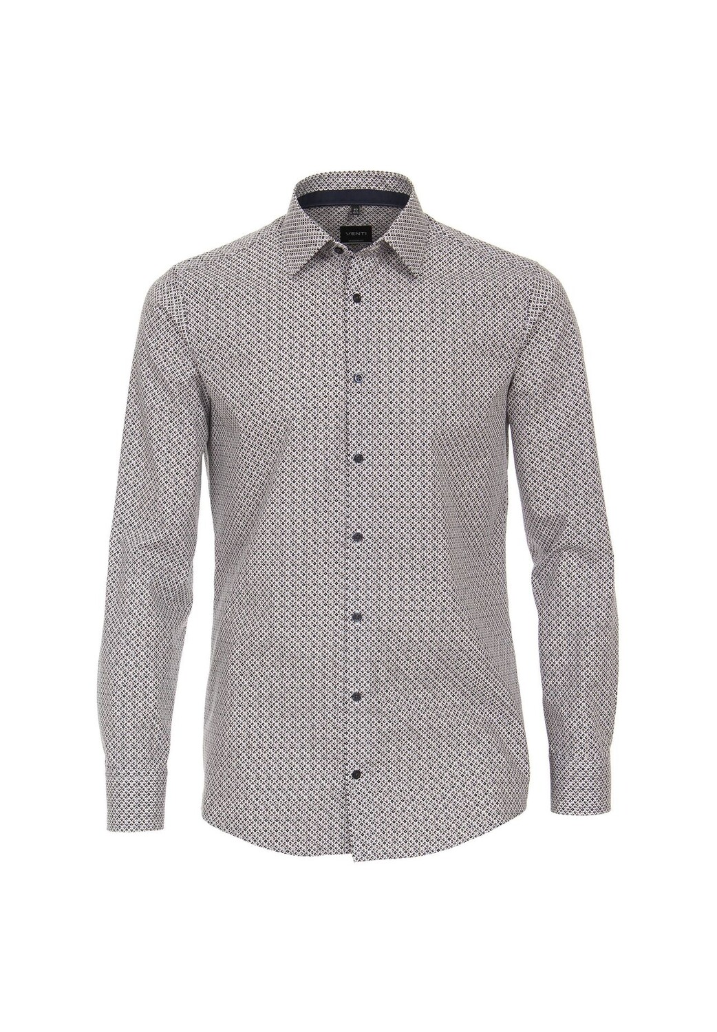 

Мужская деловая рубашка с принтом современного кроя Venti, коричневый