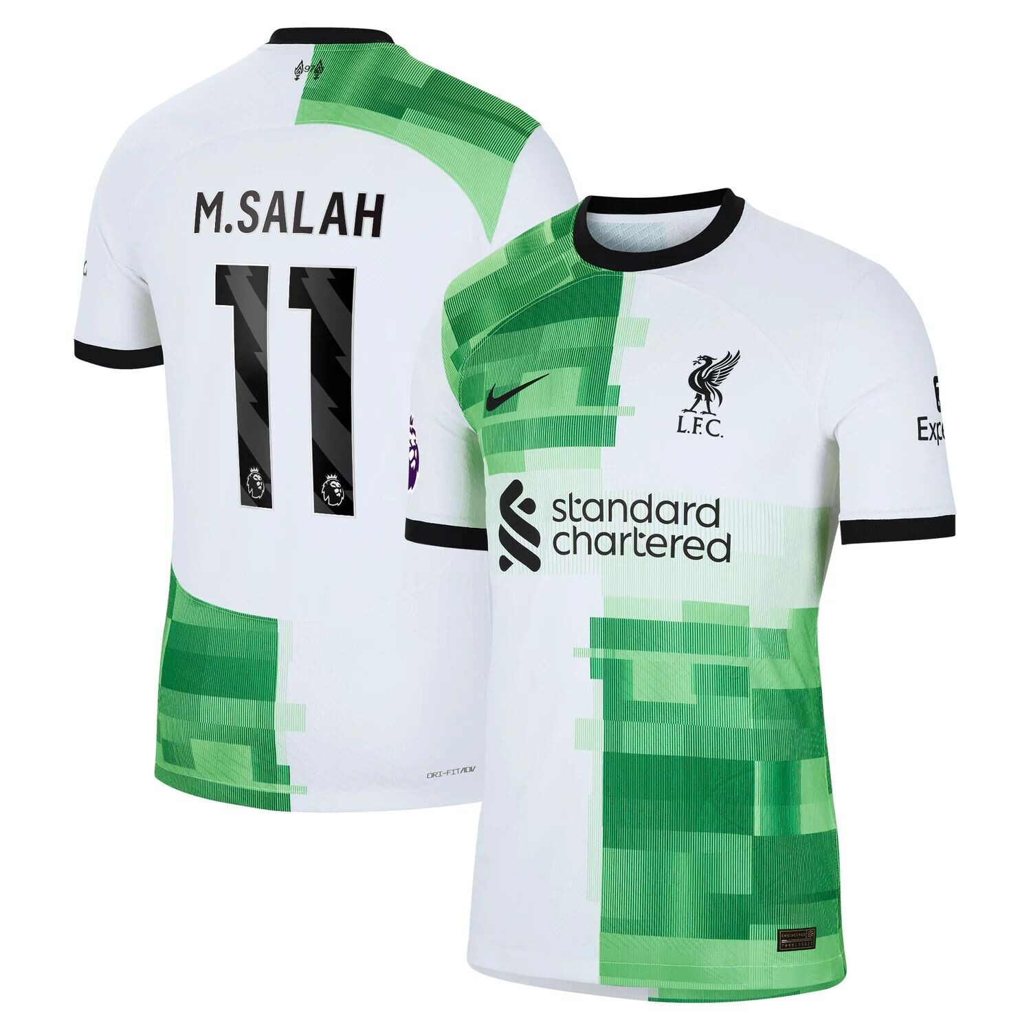 

Мужская белая выездная майка игрока Mohamed Salah Liverpool 2023/24 Nike, Белый, Мужская белая выездная майка игрока Mohamed Salah Liverpool 2023/24 Nike