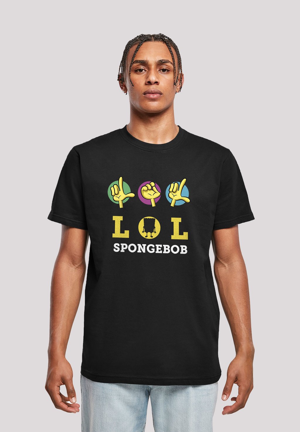 

Футболка с принтом SPONGEBOB SCHWAMMKOPF LOL F4NT4STIC, черный