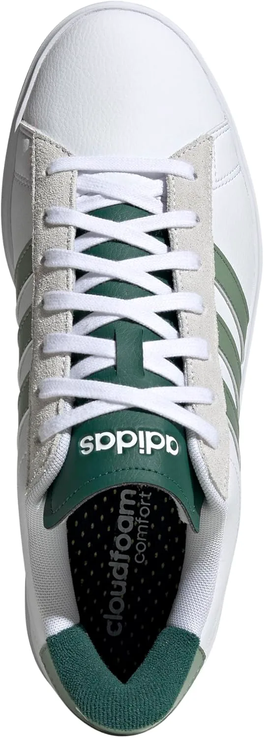 Мужские кроссовки Adidas Grand Court 2.0, белый/серебристый зеленый/зеленый — фото 3
