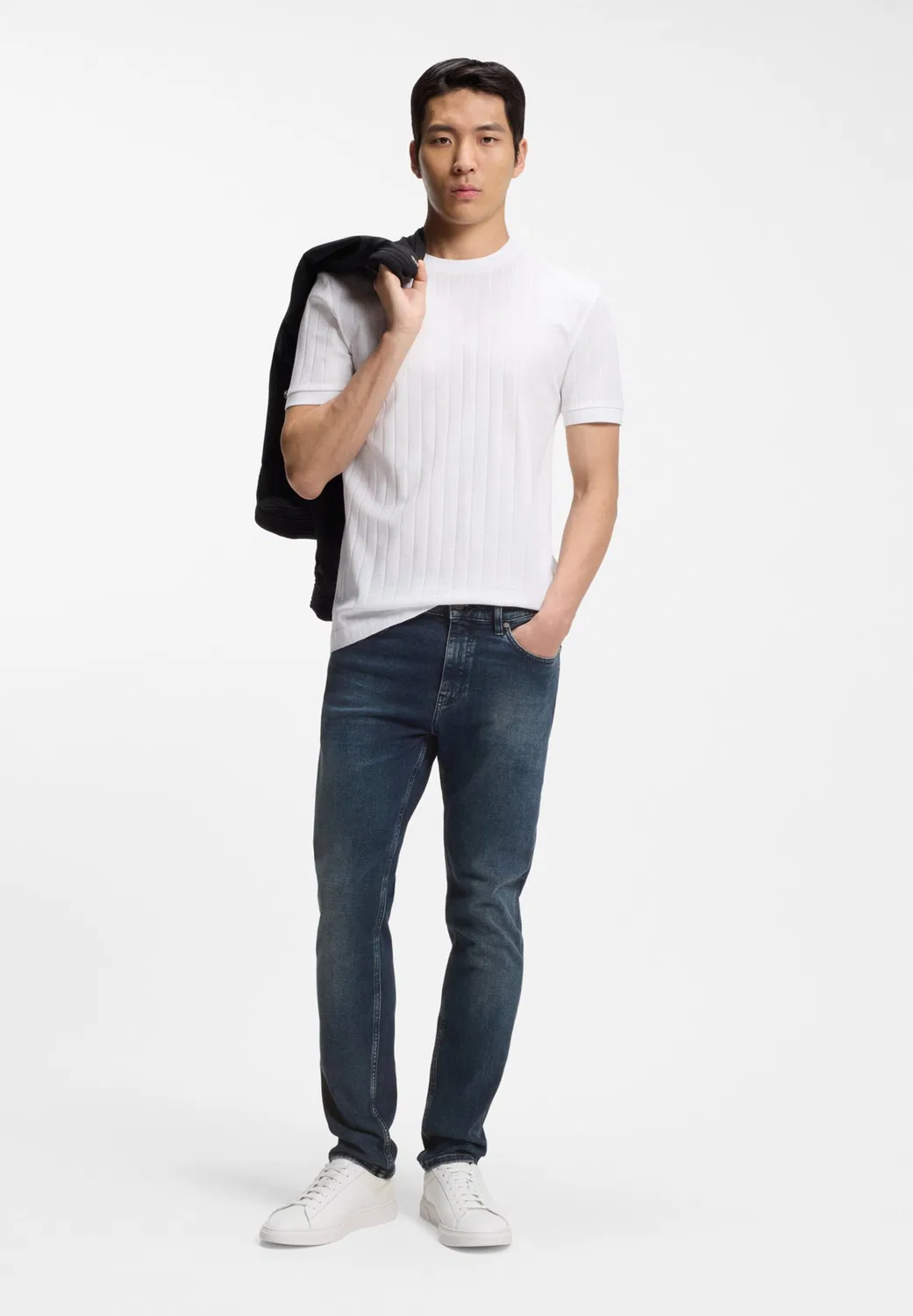 Джинсы Boss Slim fit Delaware синего цвета — фото 3