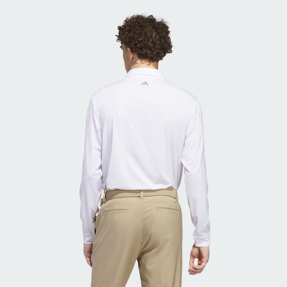 Поло Adidas Long Sleeve Polo Shirt, белый — фото 2