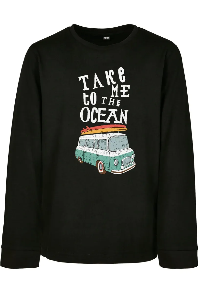 

Рубашка с длинными рукавами Mister Tee "Mister Tee Men's Kids Take Me To The Ocean Longsleeve" Mistertee, черный