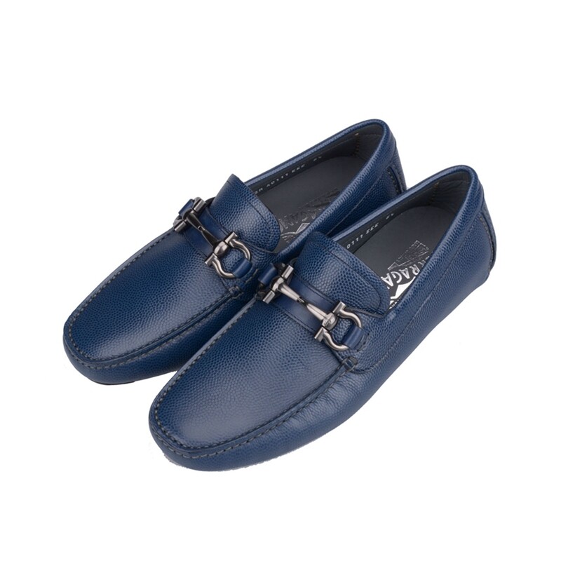 Туфли мужские Ferragamo, синий — фото 3