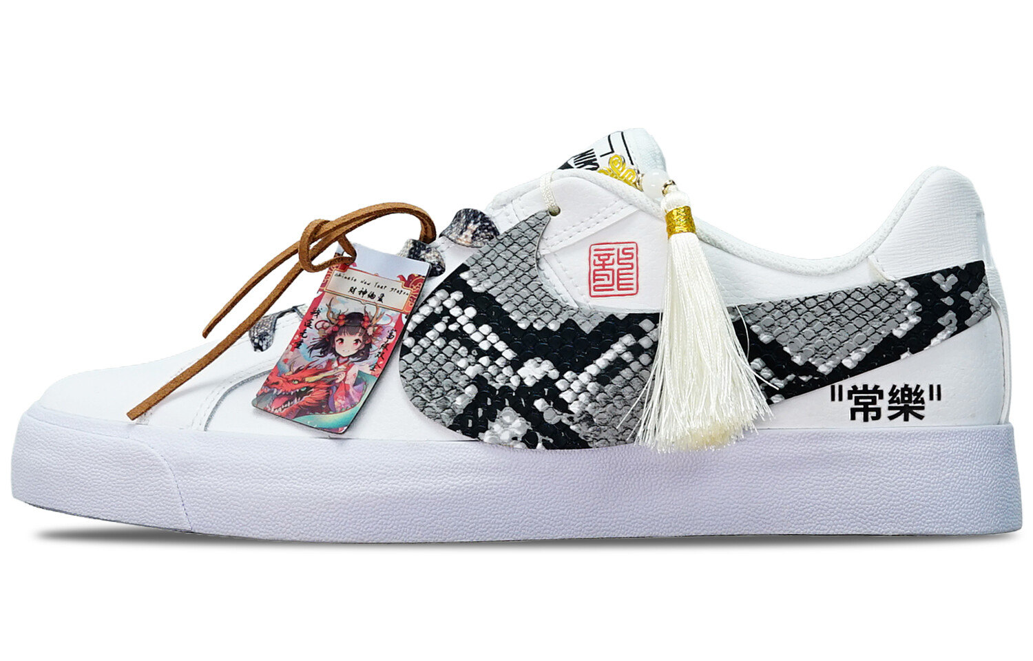 

Обувь для скейтбординга Nike Court Royale унисекс, Embossed black dragon scales
