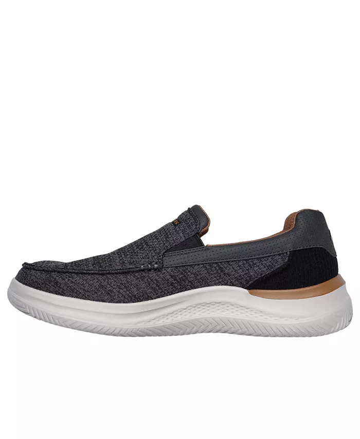 Мужские повседневные слипоны Marco Slip-On Moc в свободном крое Hasting от Finish Line Skechers, серый — фото 3