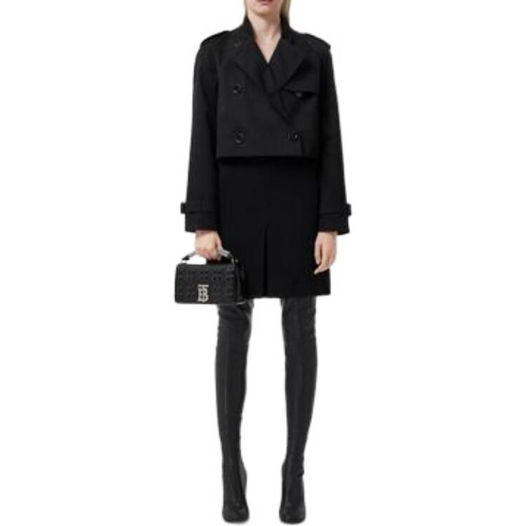 Пальто Burberry Женское Укороченное, черный — фото 3