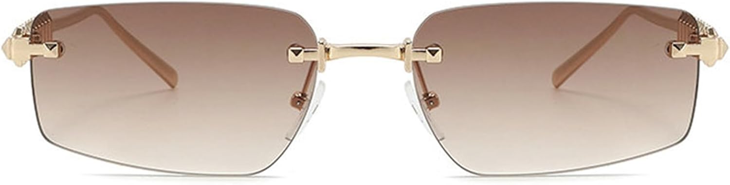 

Солнцезащитные очки без оправы, металлические, прямоугольные, для женщин и мужчин, винтажные, панк, роскошные, для активного отдыха и вождения, популярные солнцезащитные очки UV400 helena, C2