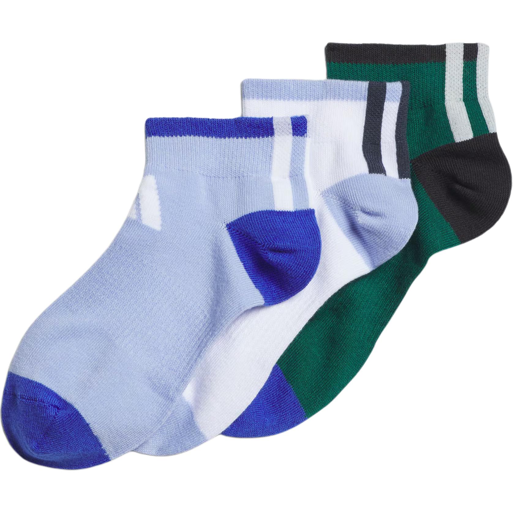 

Носки для младших школьников средней сложности Adidas, 3 pack (синий/белый/forest зеленый)