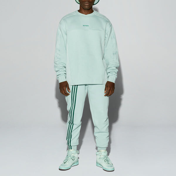 Толстовка adidas originals x IVY PARK Crossover Alphabet Embroidered Solid Color Sports Couple Style Mint Green, зеленый — фото 3
