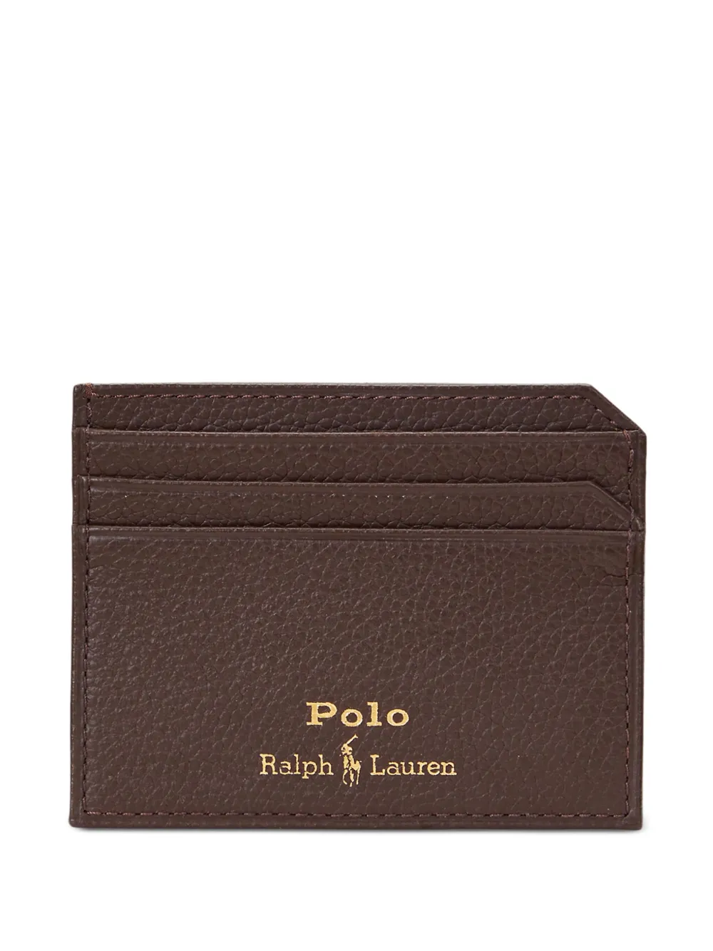 

Картхолдер из зернистой кожи POLO RALPH LAUREN, коричневый