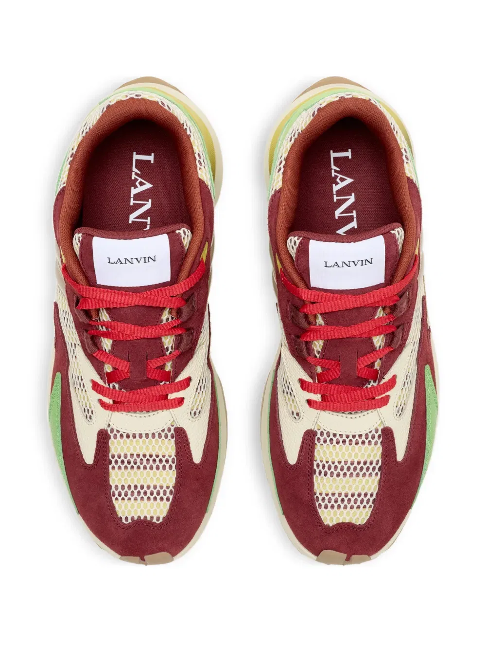Кроссовки Jla на шнуровке Lanvin, красный — фото 4