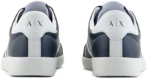 Мужские кроссовки Armani Exchange Berlin с двойной полосой и логотипом, Navy Op White — фото 3