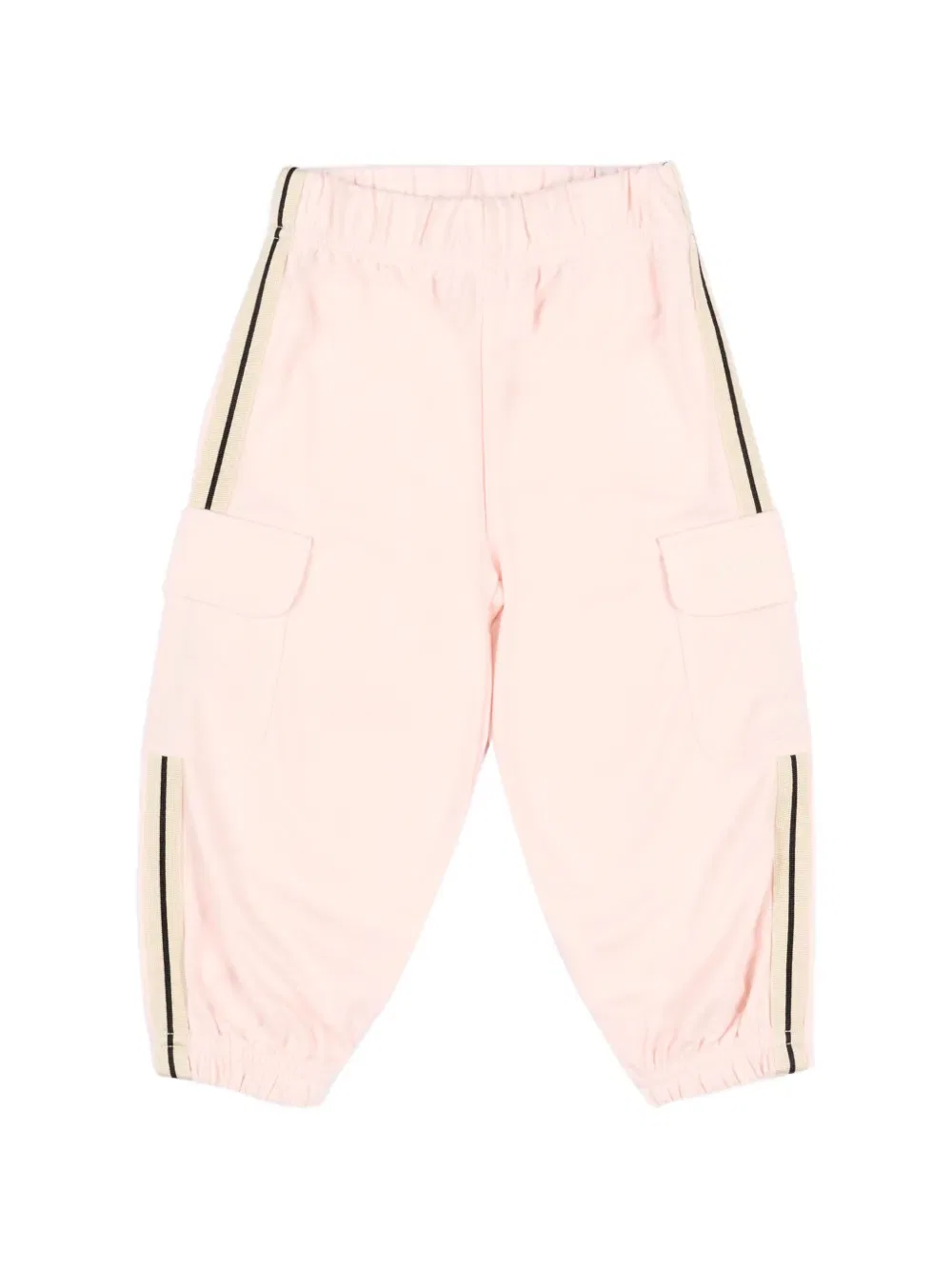 Брюки-карго с полосатой отделкой Palm Angels Kids, розовый