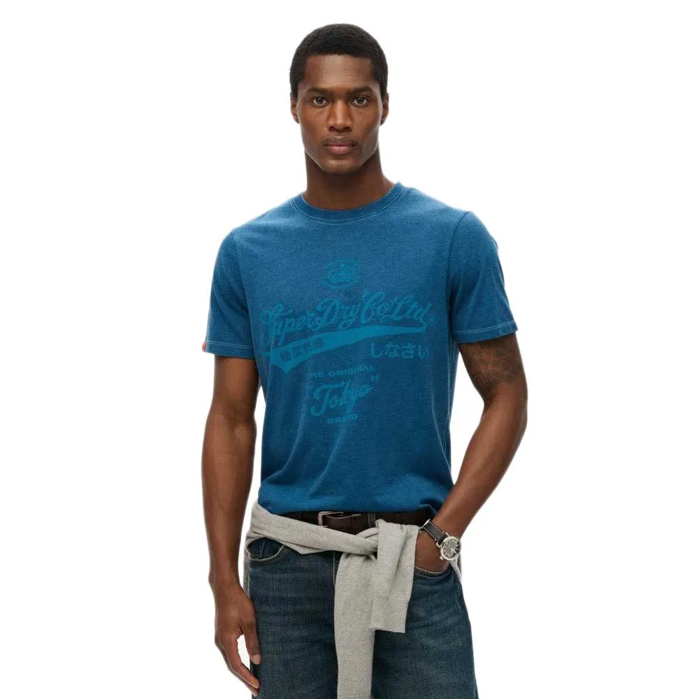 

Футболка с коротким рукавом Superdry Workwear Washed Relaxed, синий