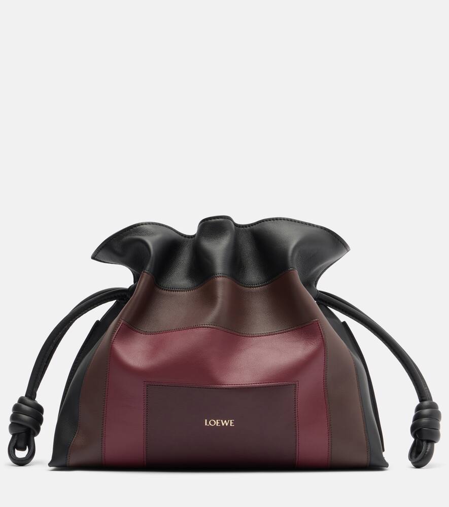 

Средний кожаный клатч Flamenco Loewe, Black\Burgundy