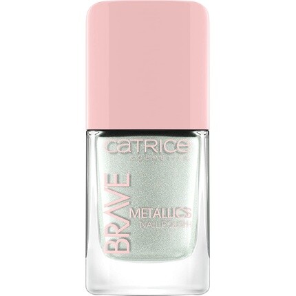 

Лак для ногтей Brave Metallics 10,5 мл — сладкий как сахар № 02, стойкий белый металлик, веганская формула, Catrice
