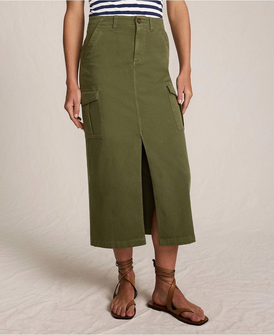 

Женская юбка-карго с градиентным переходом цвета Lands' End, Dark cilantro green