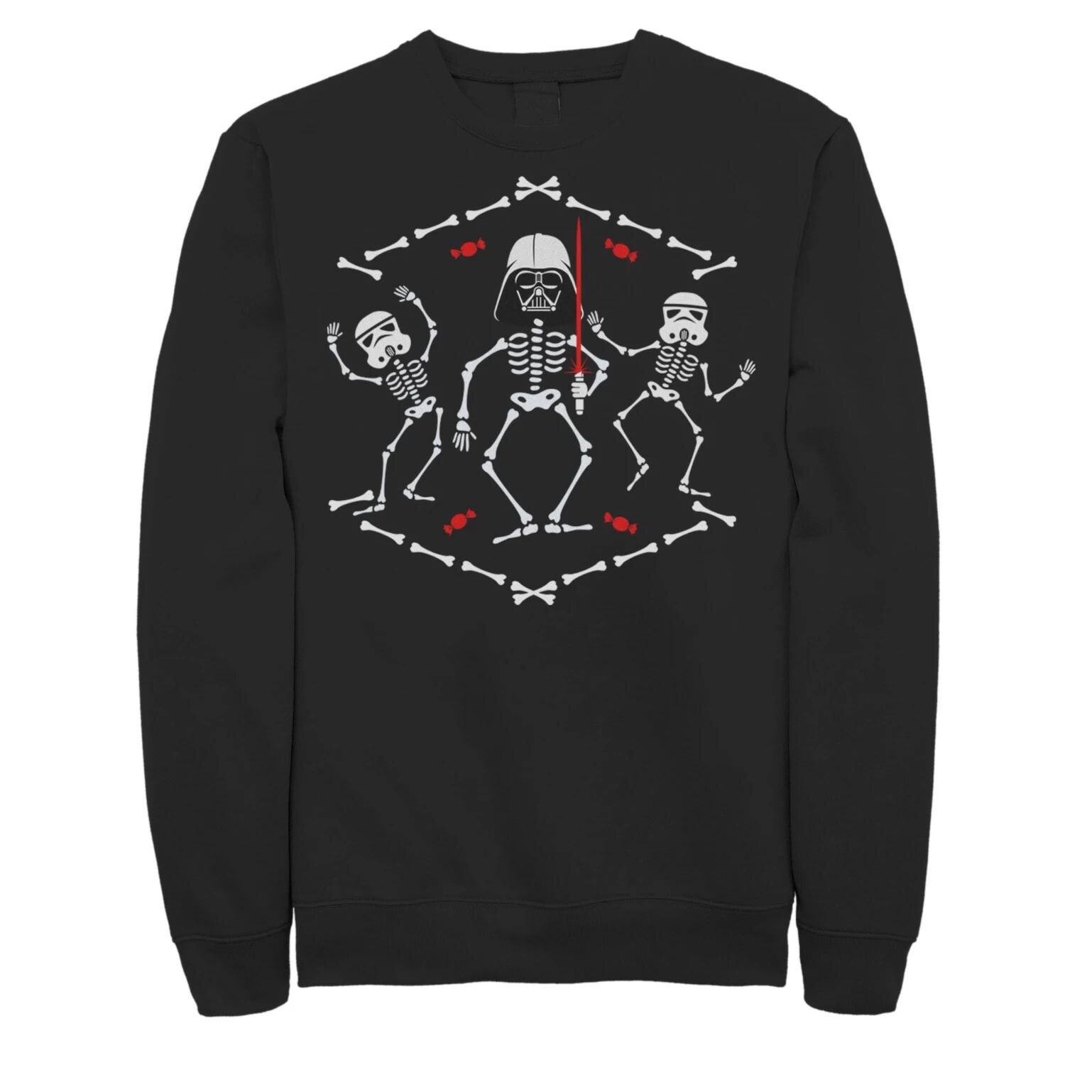 

Мужской флисовый пуловер с рисунком Vader And Troopers Skeletons Star Wars