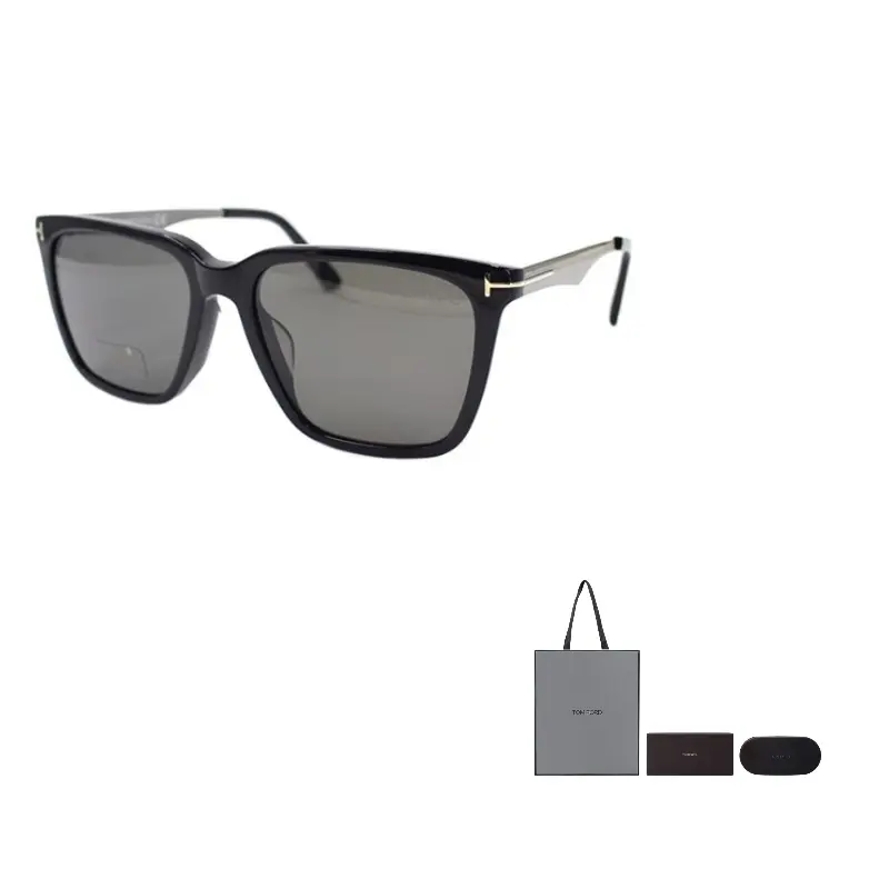 

TOM FORD Пластиковая оправа квадратные солнцезащитные очки TF Plate Frame Square Unisex, Black