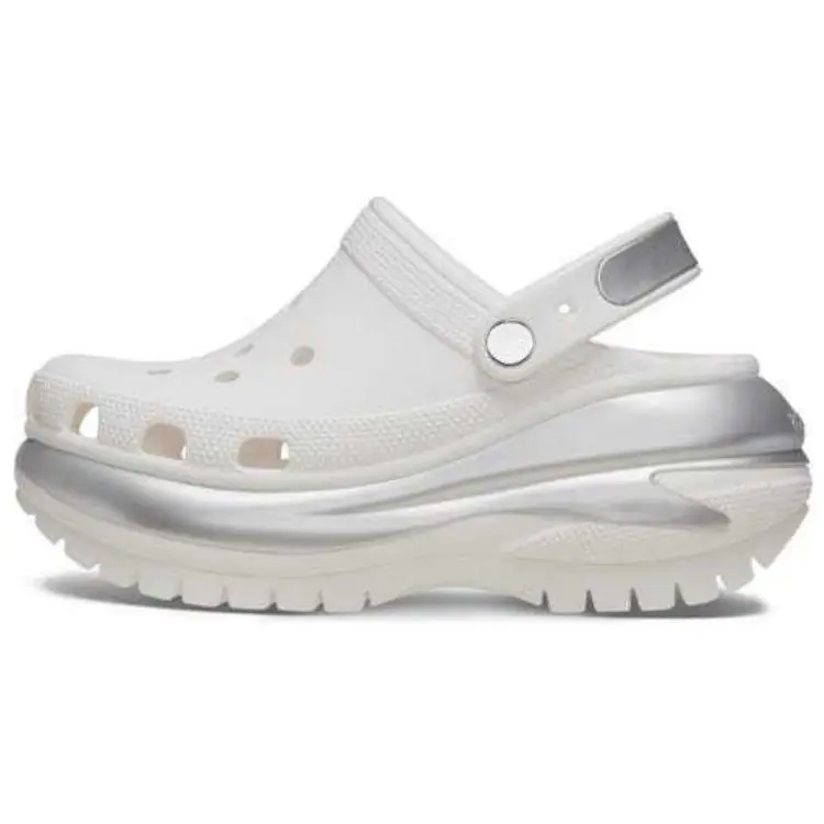 Кроксы Unisex White Silver на платформе 6,1 см