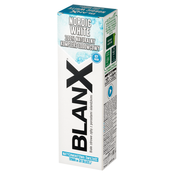 Неабразивная зубная паста, 75 мл Blanx Nordic white — фото 3
