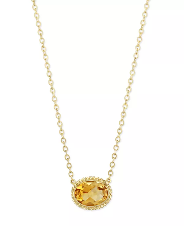 

Ожерелье с подвесками из драгоценных камней в 14-каратном желтом золоте Macy'S, citrine
