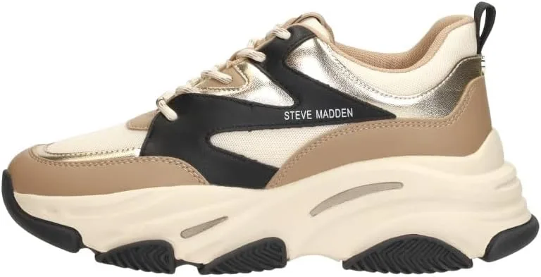 Кроссовки из искусственной кожи и текстиля Steve Madden, черный/хаки