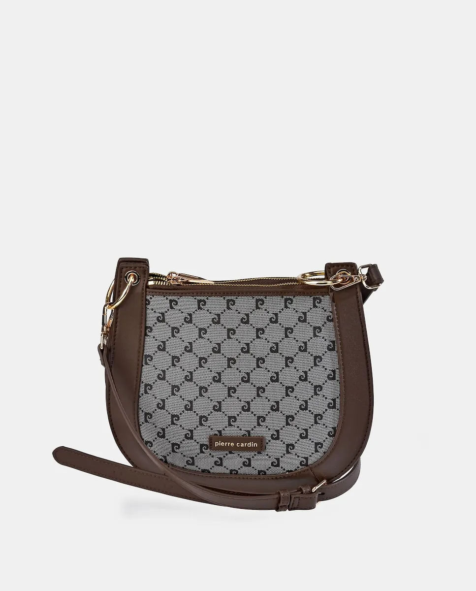 

Двойная сумка через плечо из парусины и полиуретана Pierre Cardin, черный