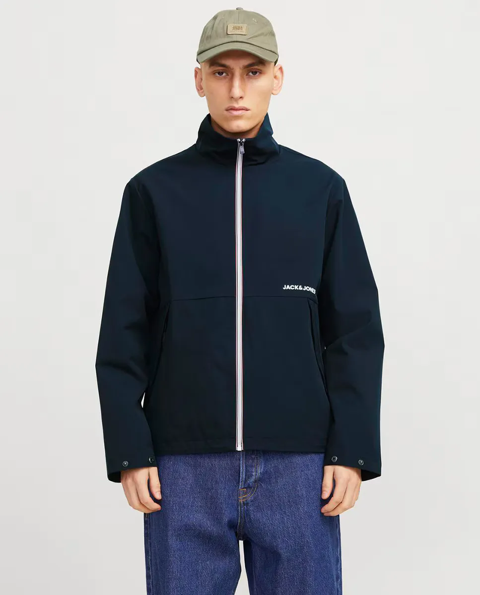 

Легкая мужская куртка с логотипом сбоку Jack & Jones, синий
