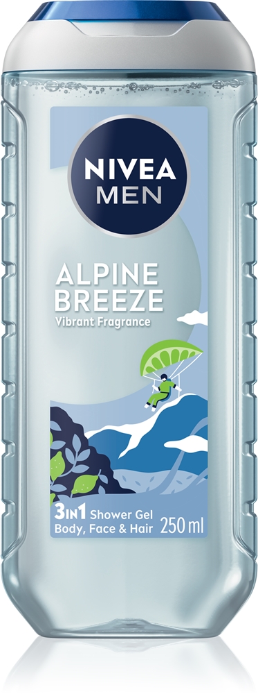 

Гель для душа для тела и волос «Альпийский бриз» для мужчин Nivea, 250 мл