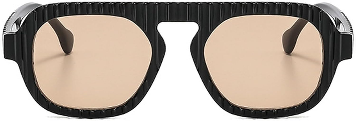 

Солнцезащитные очки в стиле ретро квадратной формы для женщин, солнцезащитные очки с градиентным покрытием UV400, модные солнцезащитные очки для мужчин, сине-оранжевые солнцезащитные очки mincl, Black Champagn