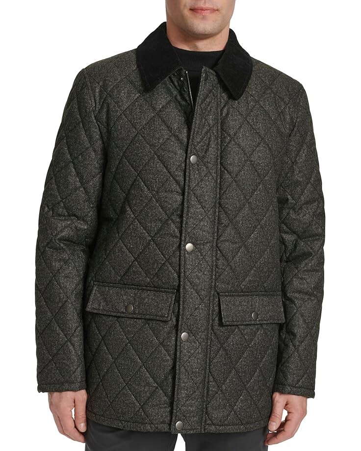 

Куртка Cole Haan Diamond Quilted Barn Jacket, угольный