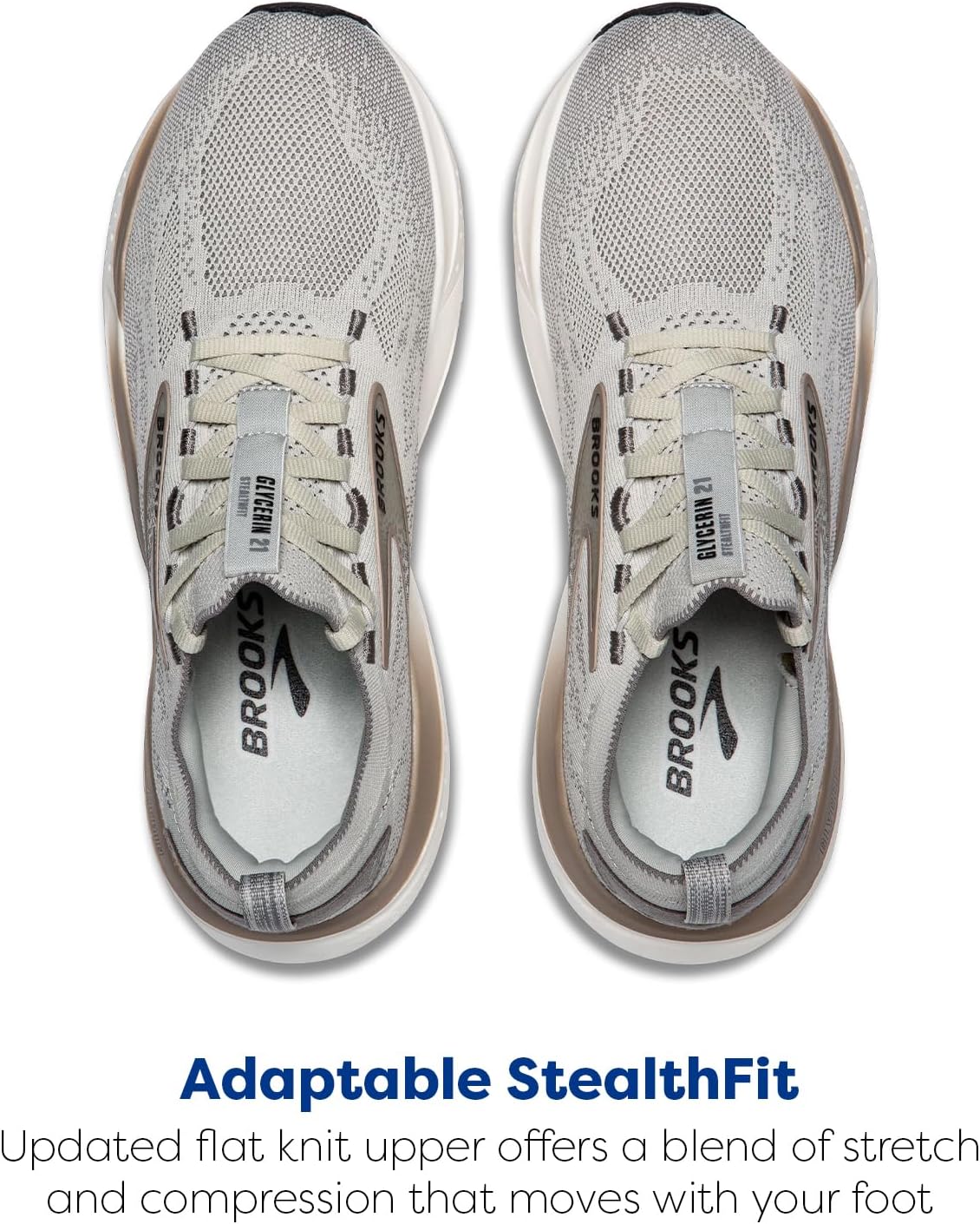 Мужские кроссовки Brooks Glycerin Stealthfit 21 нейтральные для бега, серый — фото 4