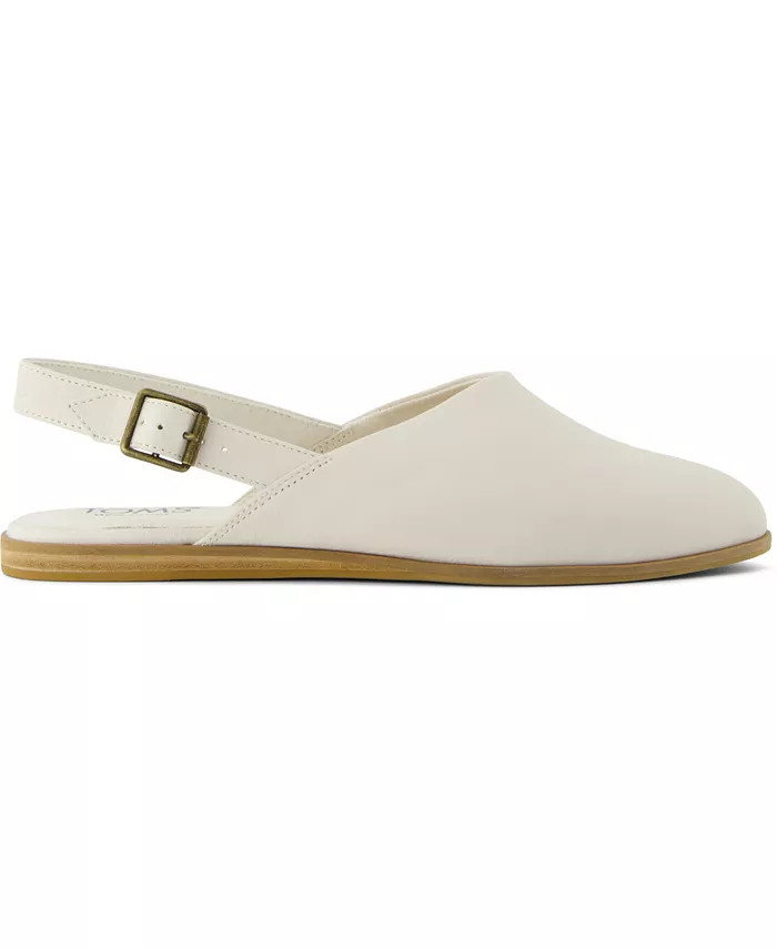 Женские балетки Jade с открытой пяткой и заостренным носком TOMS, белый — фото 2