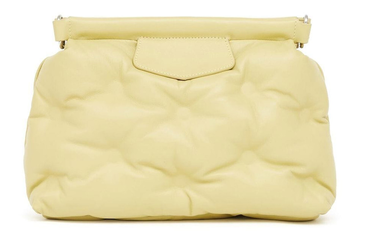 Maison Margiela Сумка кроссбоди, наплечная сумка мужская Yellow из натуральной кожи ягненка с отделкой из телячьей кожи — фото 3
