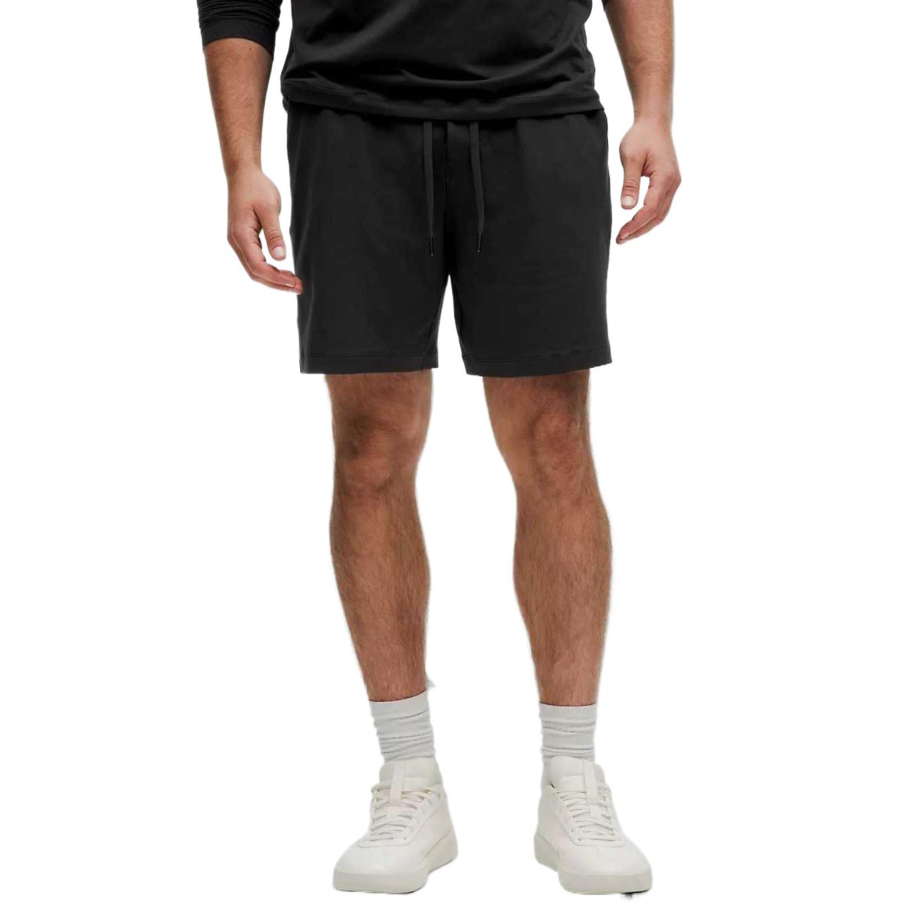 

Мужские мягкие джерси повседневные шорты 7' Lululemon, черный