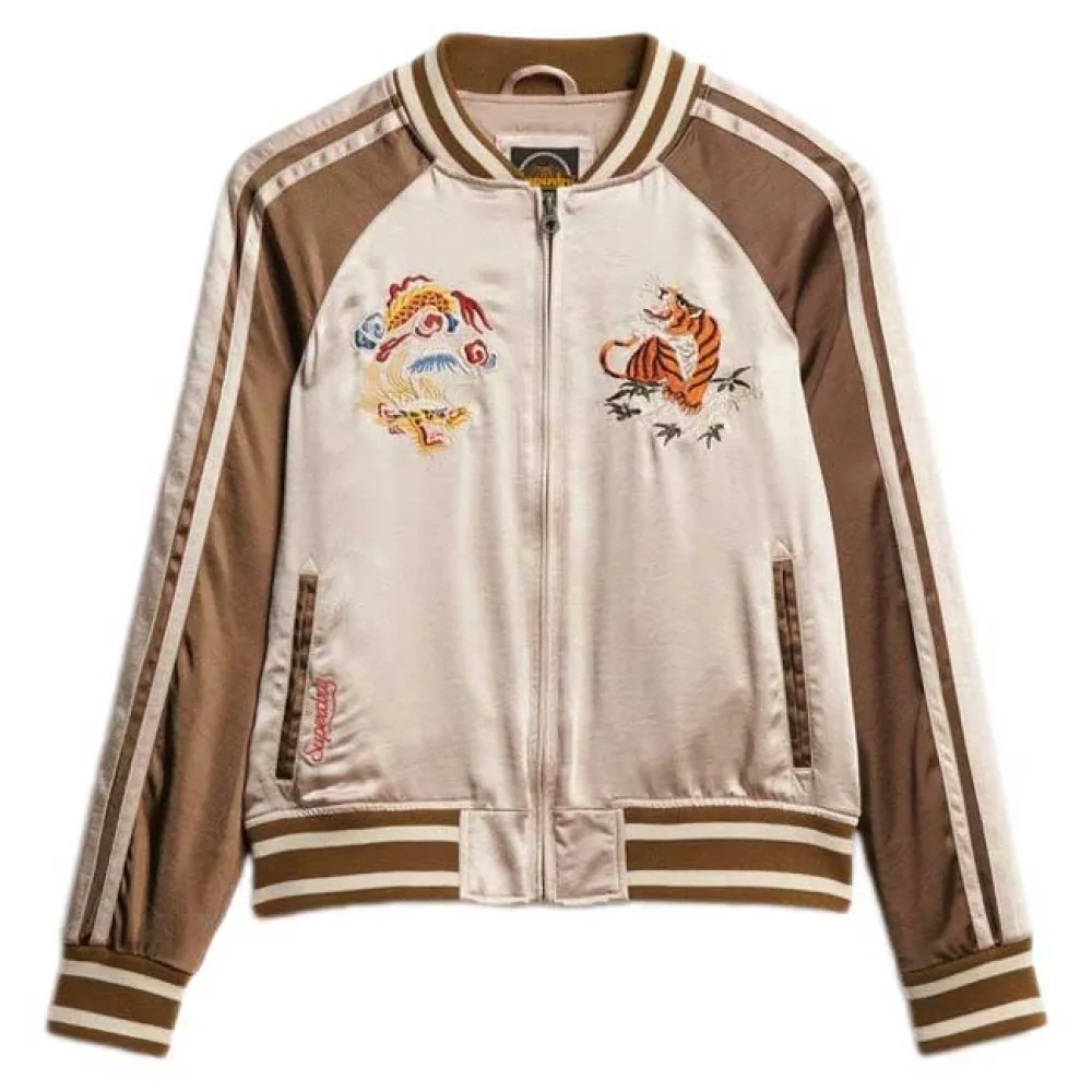 

Куртка Superdry Suikajan bomber, бежевый