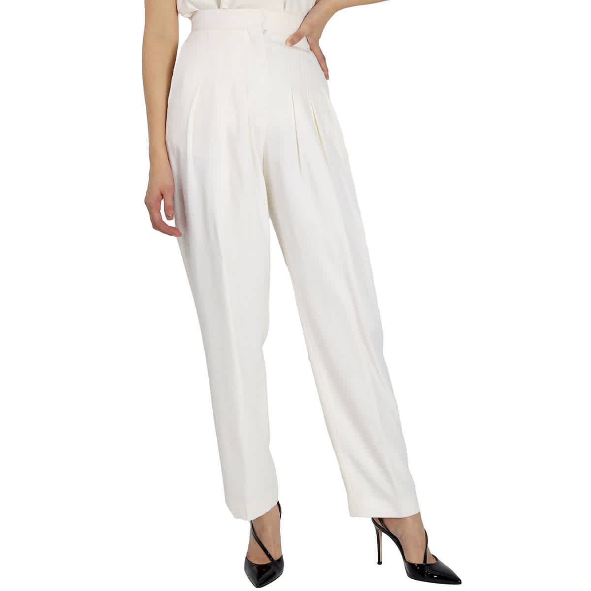 

Барберри Сноу Грейн Де Пудр Шерстяные плиссированные брюки Burberry, Snow