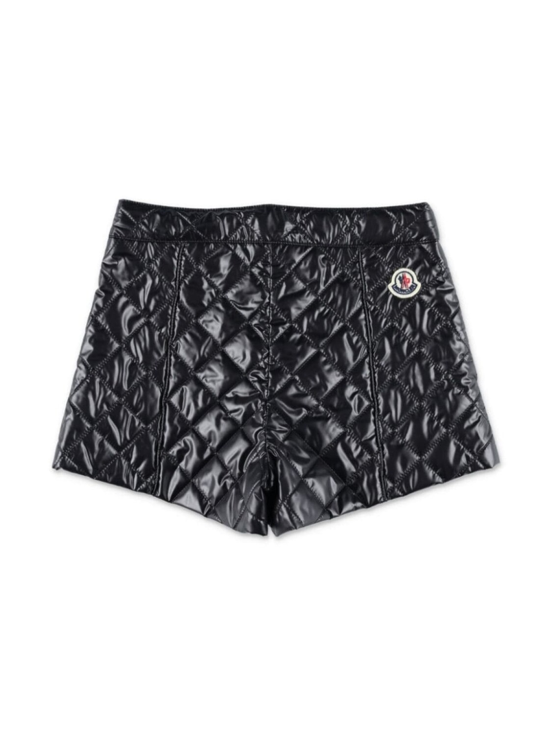 

Moncler Enfant стеганые шорты из искусственной кожи, черный