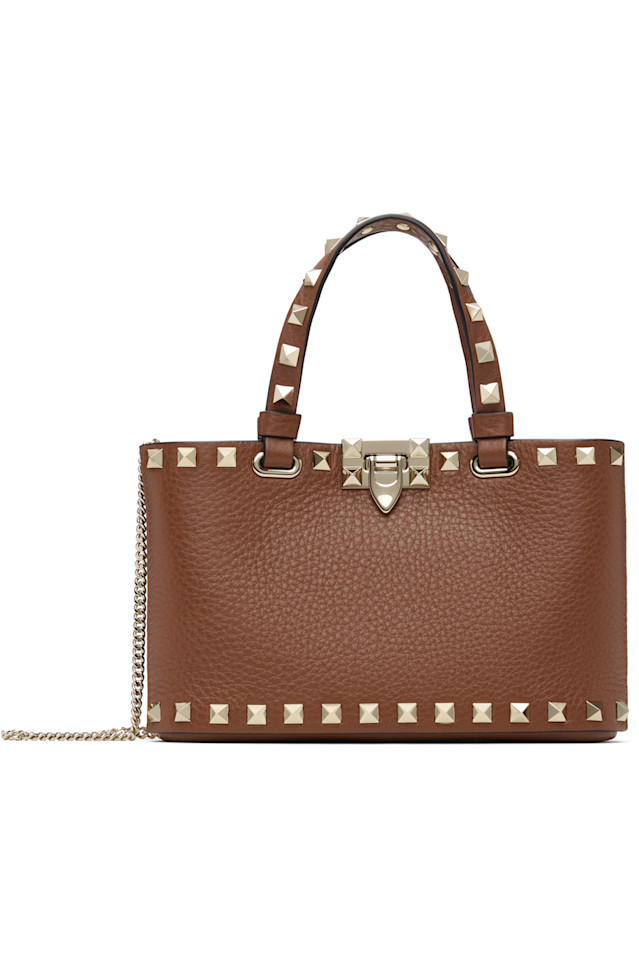 

Valentino Garavani Мини-Сумка для покупок светло-коричневого цвета с заклепками