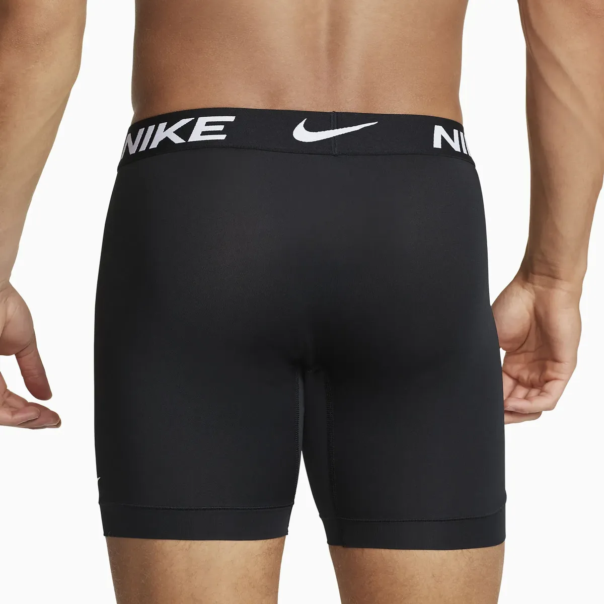 NIKE Underwear Boxer "BOXER BRIEF LONG 3PK" (3 шт. в упаковке), с эластичным поясом и надписью логотипа Nike, черный — фото 3