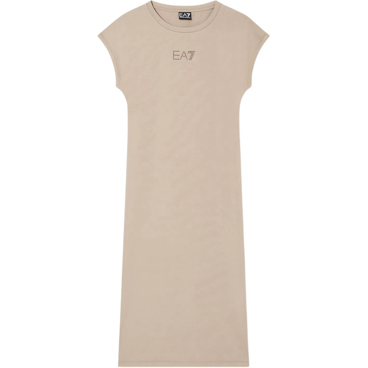 Платье с коротким рукавом EA7 Emporio Armani светлая умбра