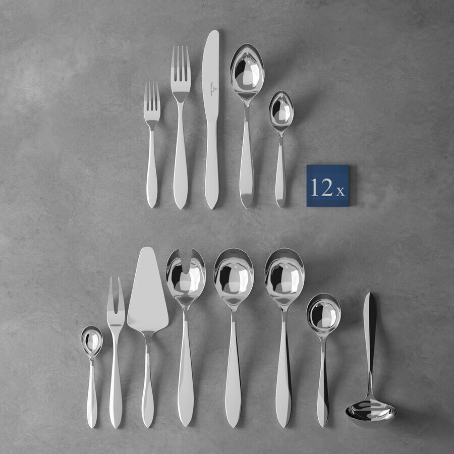

Набор столовых приборов Arthur, 68 предметов Villeroy & Boch, серебро/платина