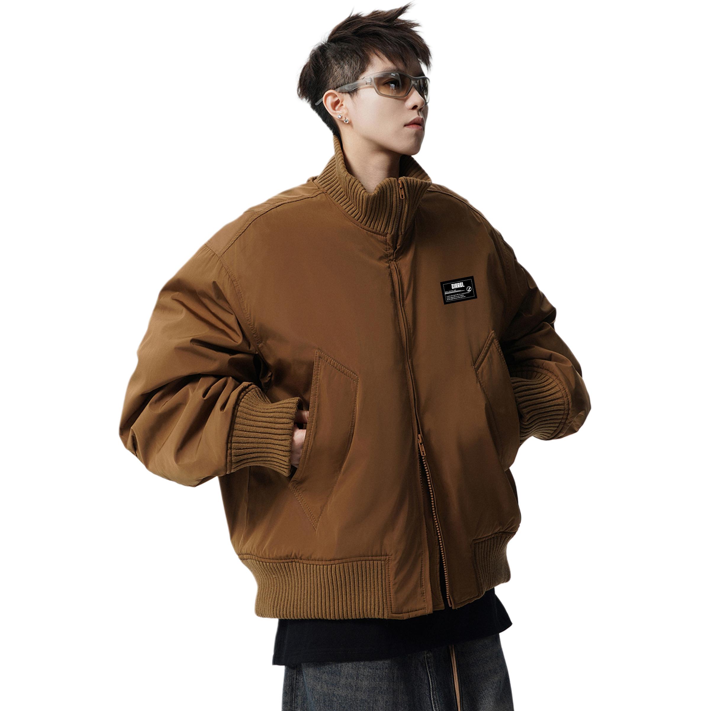 

Бейсбольная майка унисекс со стойкой, умеренно прямого кроя ZIAREL, хаки[removable logo]