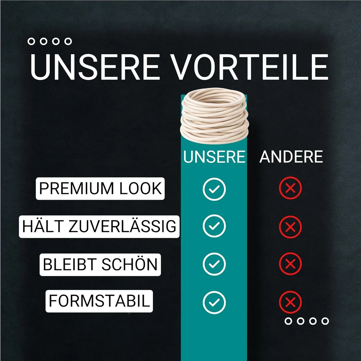 Набор тонких бежевых резинок для волос (30 шт.) от Haarallerliebst Haarallerliebst, Beige Thin (Pack Of 30) — фото 4