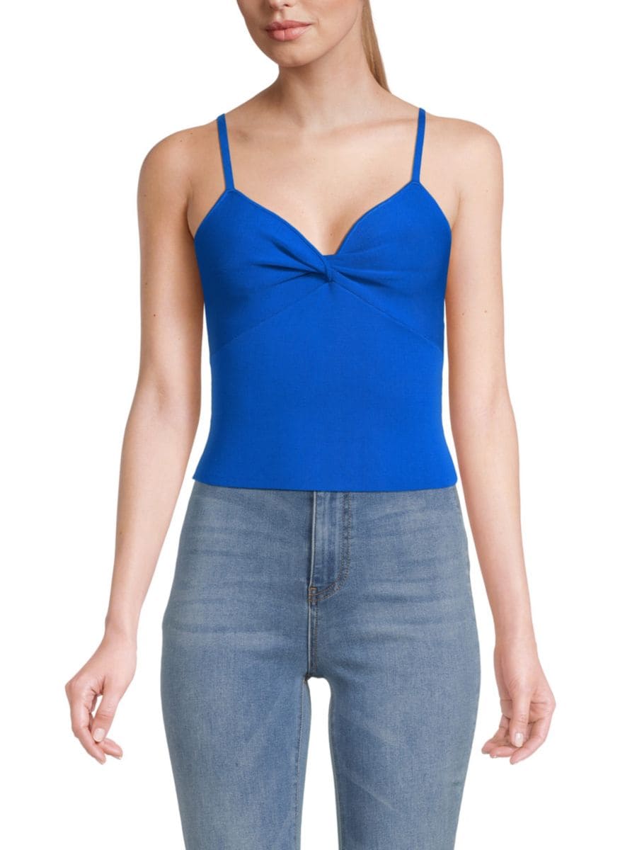 

Укороченный топ Rhona Twist Alice + Olivia, цвет Sapphire